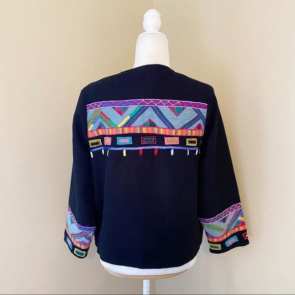 Parsley & Sage Embroidered Patchwork Button Jacket - M - Picture 3 of 13